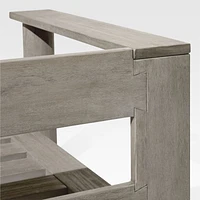Ashore Grey Mahogany Wood Outdoor Lounge Chair