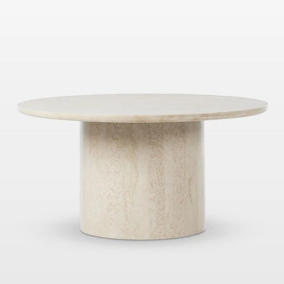 Athens 60" Round Marble Outdoor Dining Table