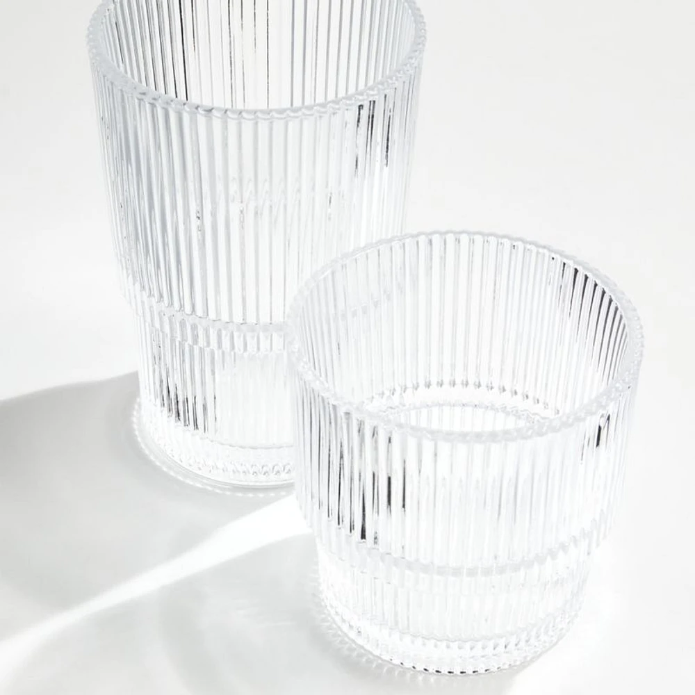 Atwell 11-Oz. Stackable Ribbed Double Old-Fashioned Glass
