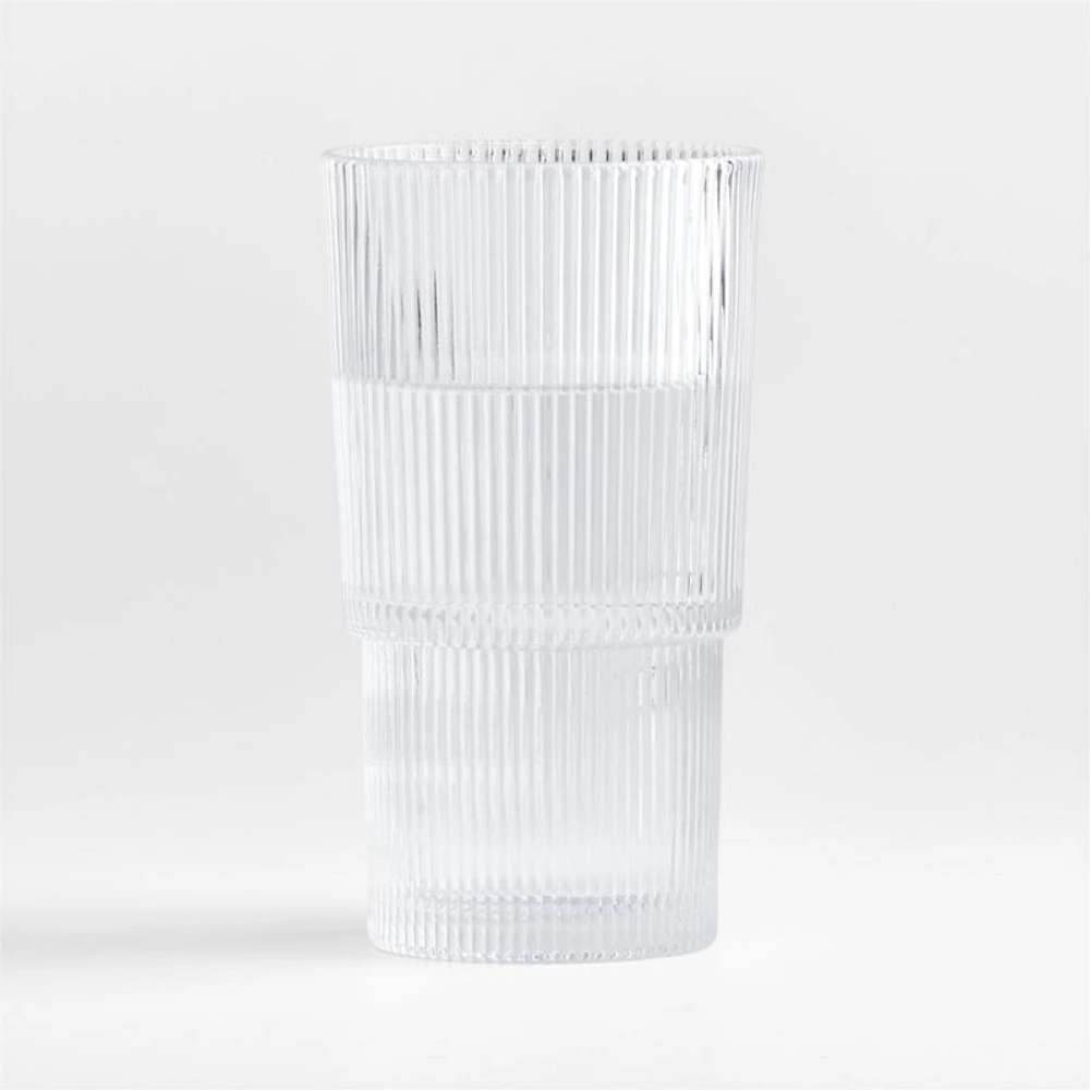 Atwell 11-Oz. Stackable Ribbed Double Old-Fashioned Glass