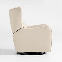 Aurora Natural Nursery Electronic Power Recliner with Night Light