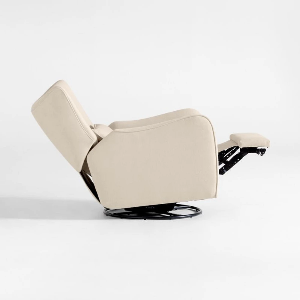 Aurora Natural Nursery Electronic Power Recliner with Night Light
