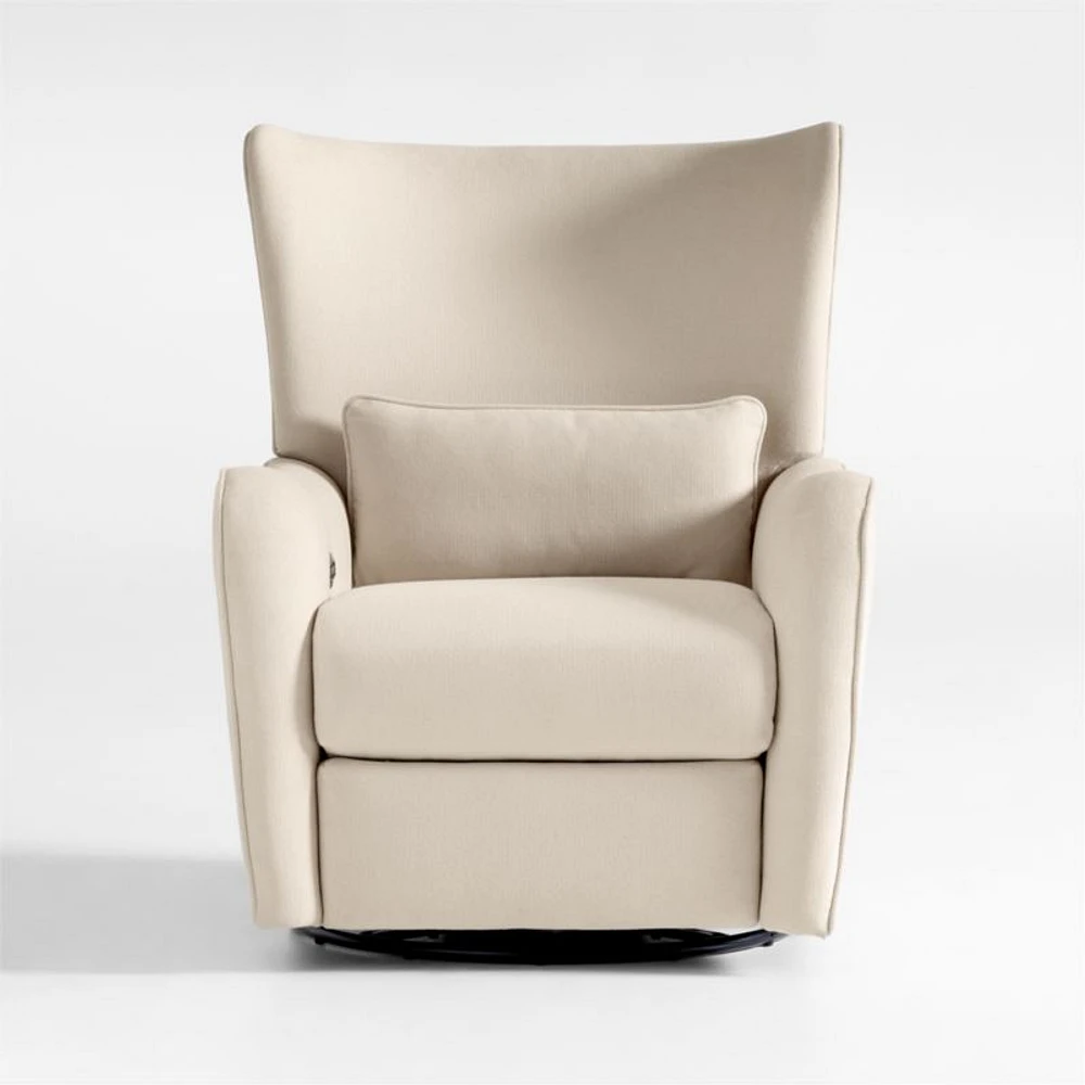Aurora Natural Nursery Electronic Power Recliner with Night Light