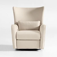 Aurora Natural Nursery Electronic Power Recliner with Night Light