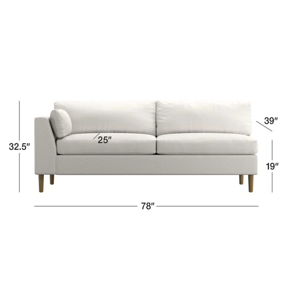 Avondale Wood Leg Left-Arm Sofa
