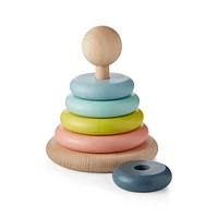 Small Rainbow Wooden Baby Stacking Ring