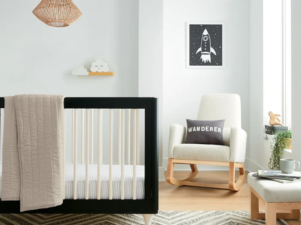 Basket-Style Woven Rattan 19" Kids Flush Mount Ceiling Light