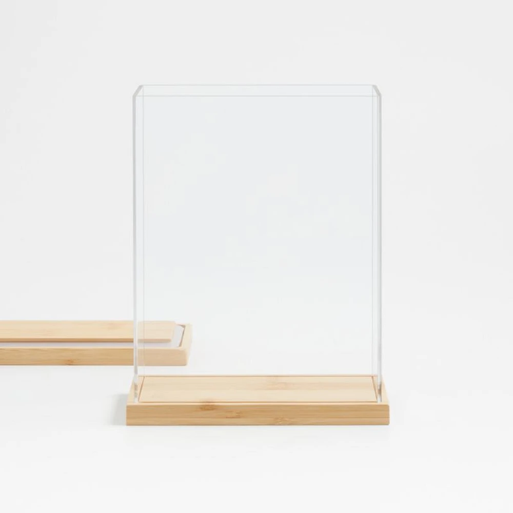 Rectangular Acrylic Kitchen Pantry Storage Container with Bamboo Lid