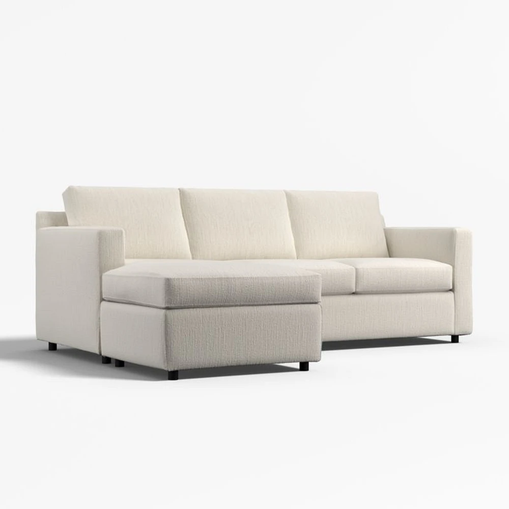 Barrett II 91" Reversible Storage Chaise Lounge Sectional Sofa