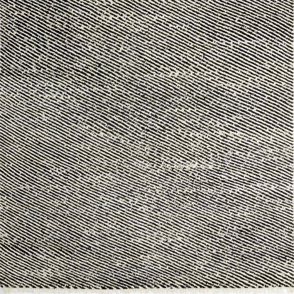 Basel Wool Hand-Knotted Black Area Rug 6'x9'
