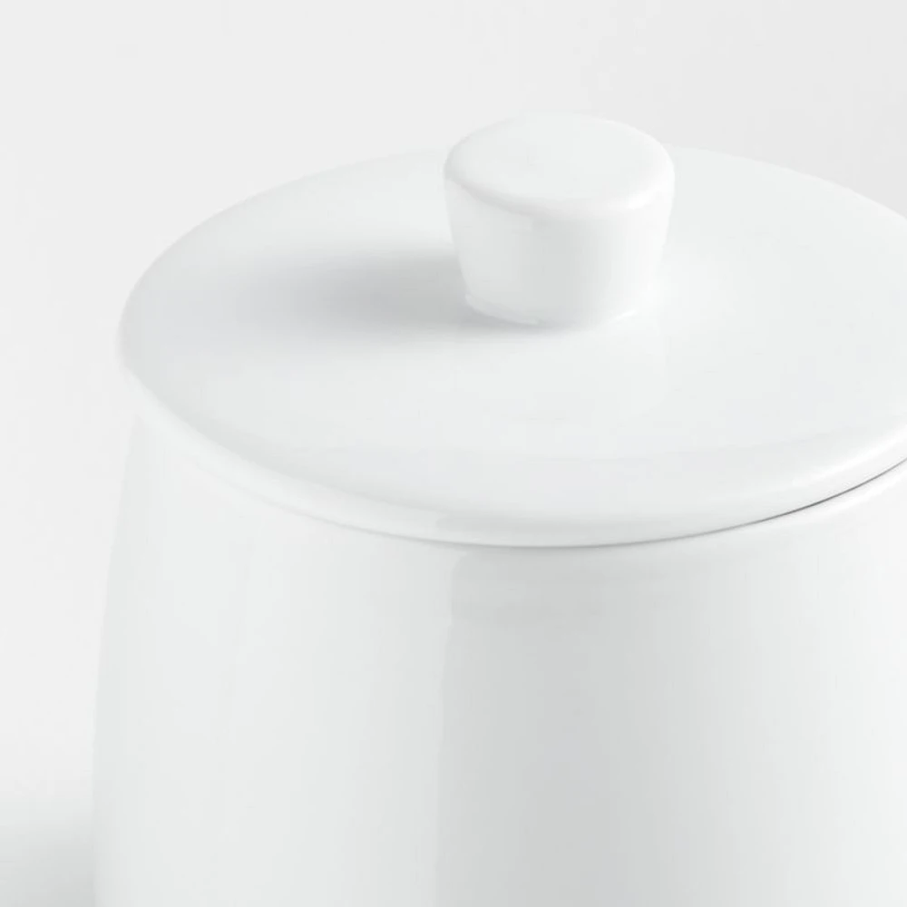 White Ceramic Sugar Bowl