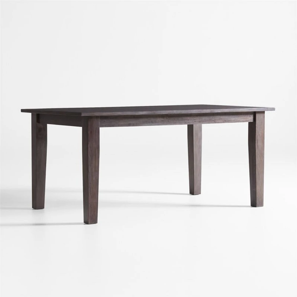 Basque 65" Charcoal Grey Solid Wood Dining Table