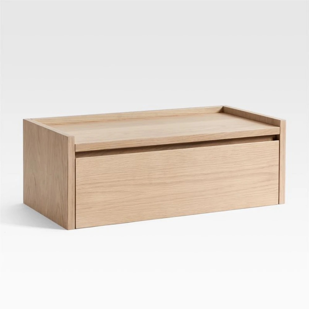 Batten 23.5" White Oak Floating Nightstand