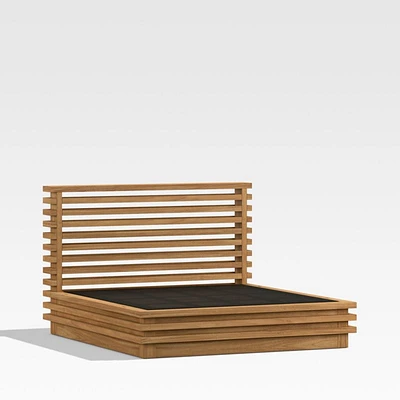 Batten Natural Teak Outdoor Armless Chair Frame