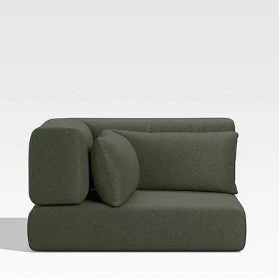 Batten Cast Sage Green Sunbrella ® Outdoor Sectional Corner Cushion