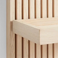 Batten 16" White Oak Wood Bath Wall Shelf