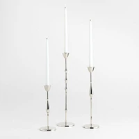 Beaded Small Polished Chrome Taper Holder 10.5"