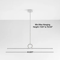 Beau Loop Brass Linear Pendant Light