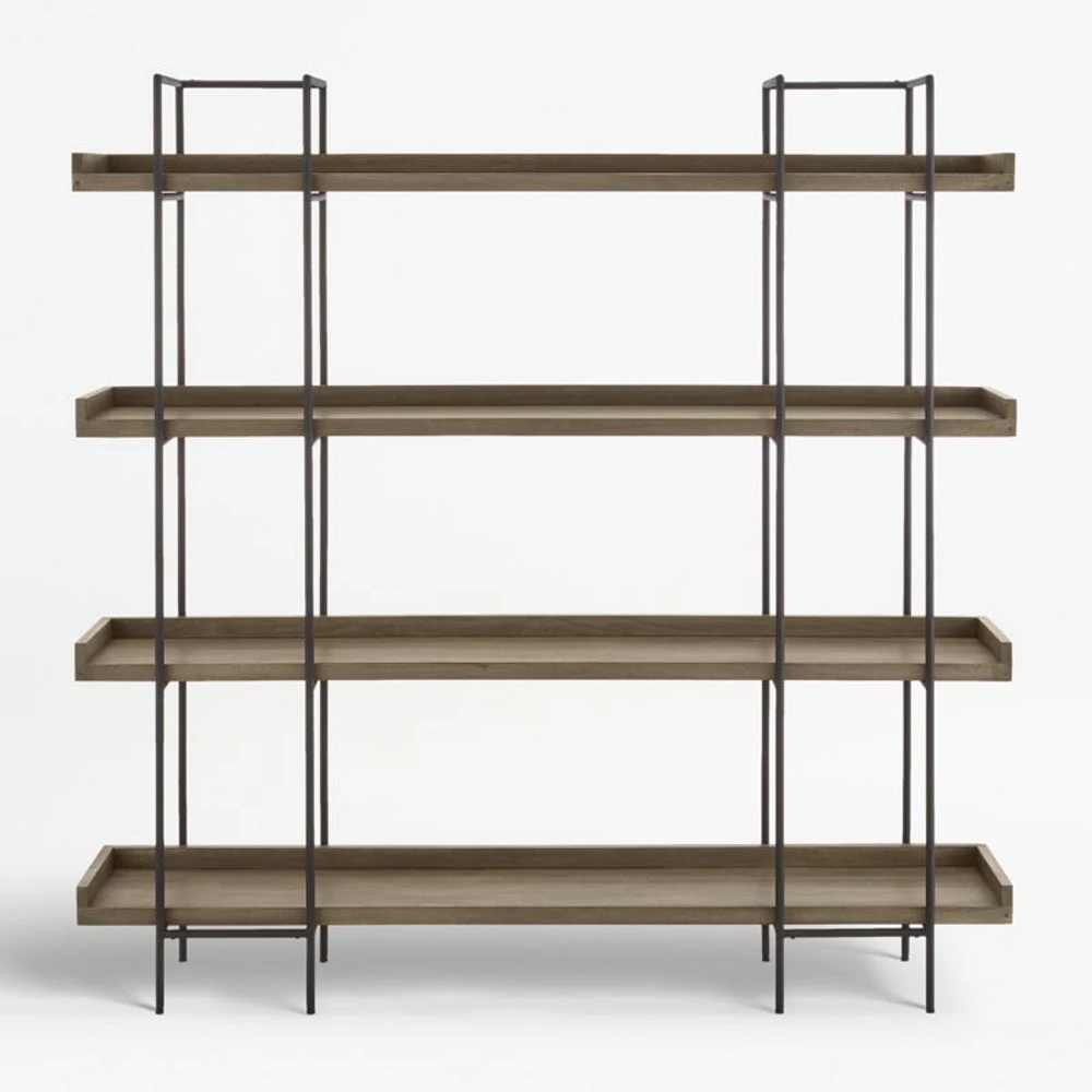 Beckett Grey Wash 4-High Shelf