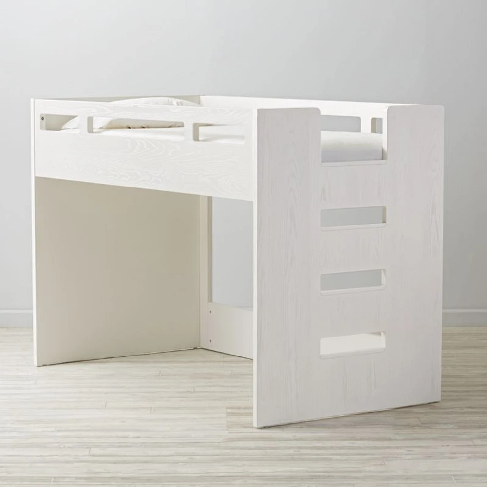 Abridged White Glaze Kids Full Trundle Bed