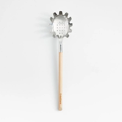 Crate & Barrel Beechwood and Stainless Steel Pasta Spoon