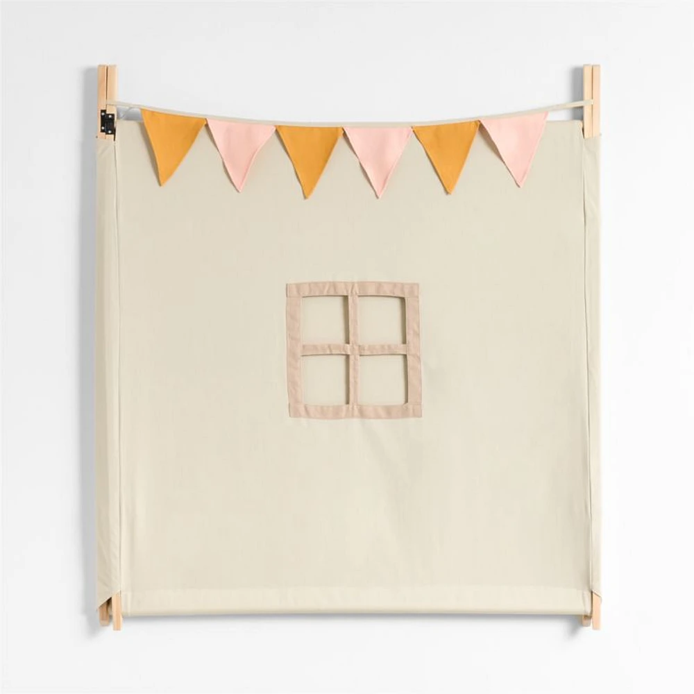 Beige Collapsible Kids Canvas Play Tent