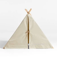 Beige Collapsible Kids Canvas Play Tent