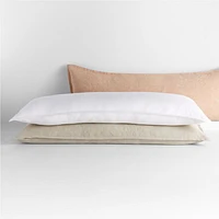 Warm Natural Belgian Flax Linen 54"x20" Body Pillow Cover