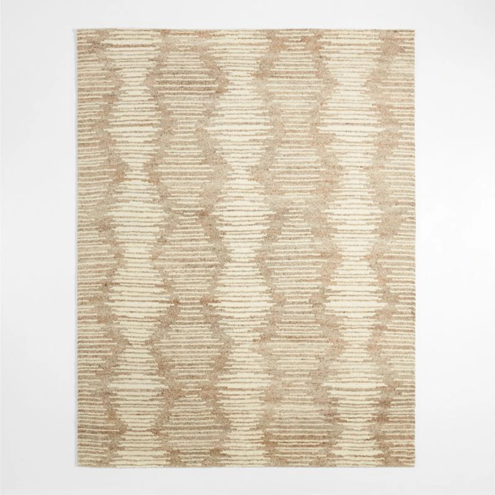 Berlin Wool-Blend Hand-Knotted Latte Brown Area Rug 9'x12'
