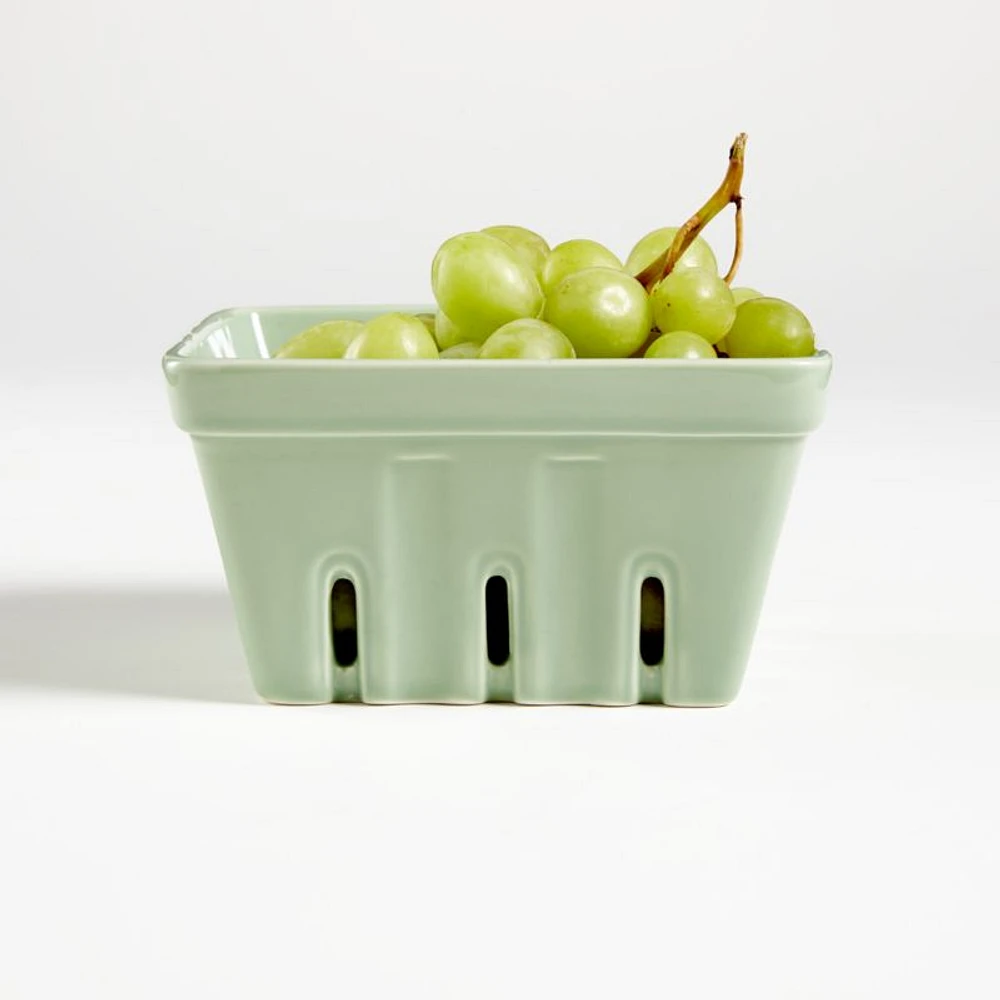 Mint Berry Box Porcelain Colander