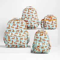 Big Cats Print Small Kids Backpack with Side Pockets