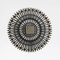 Amira Black Radial Rattan Placemat