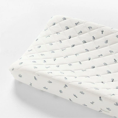 Baby's First Animal Organic Cotton Heathered Jersey Baby Changing Pad Cover