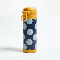 Polka Dot Insulated Stainless Steel Kids Water Bottle with Straw and Leak-Proof Lid