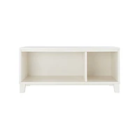District Bookcase Warm White Wood Front Panel