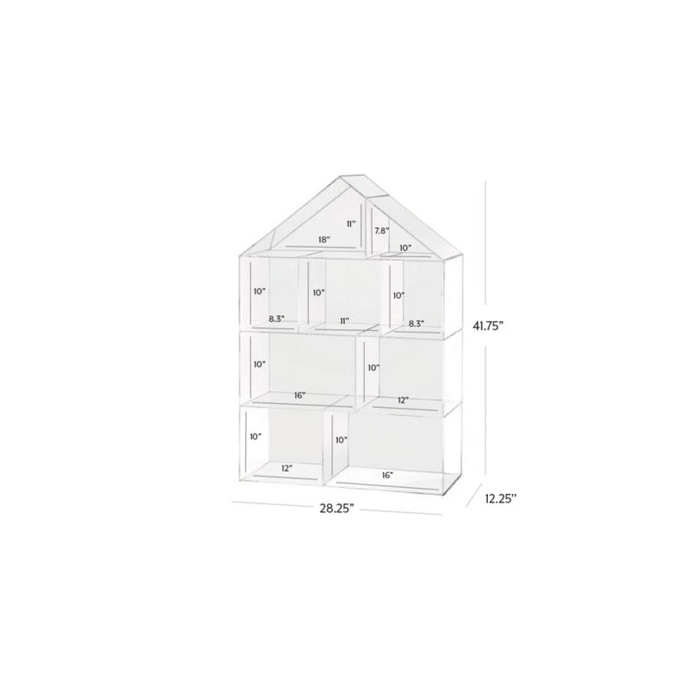 House-Shaped Acrylic Bookcase