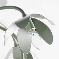 Bouquet Sage Green 22" Kids Flower Flush Mount Ceiling Light