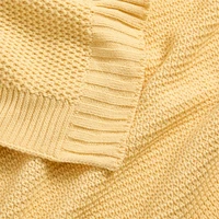Bubble Knit Straw Yellow Baby Stroller Blanket