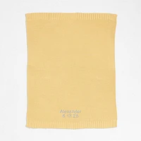 Bubble Knit Straw Yellow Baby Stroller Blanket