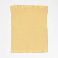 Bubble Knit Straw Yellow Baby Stroller Blanket