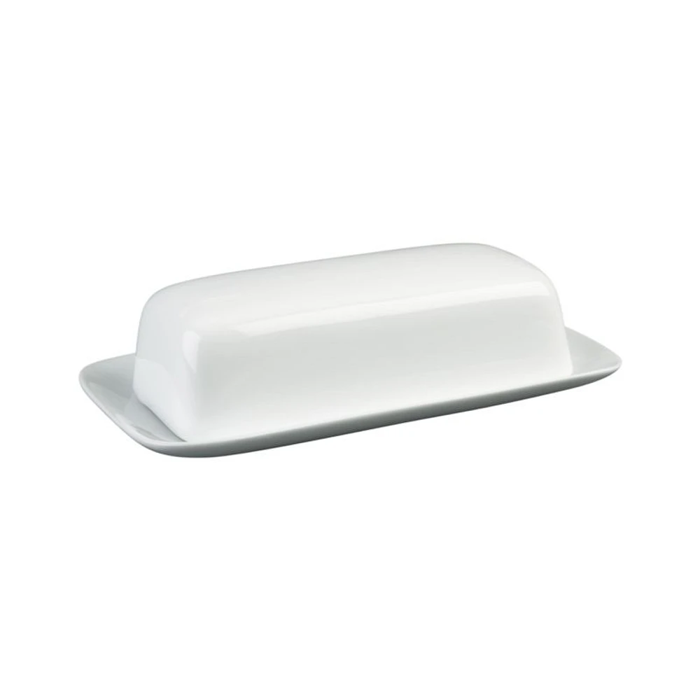 White Porcelain Covered Butter Dish