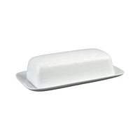 White Porcelain Covered Butter Dish