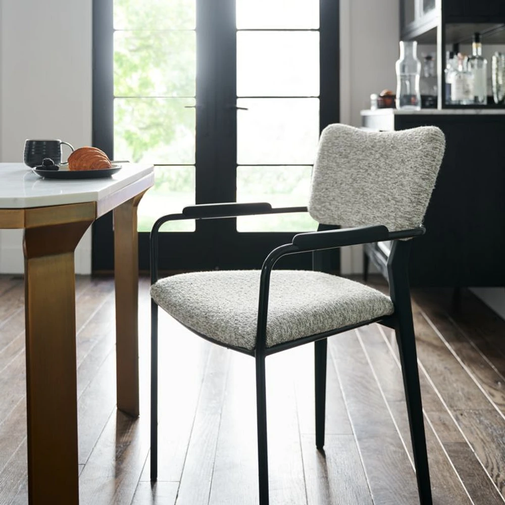 Klee Grey Bouclé Dining Chair