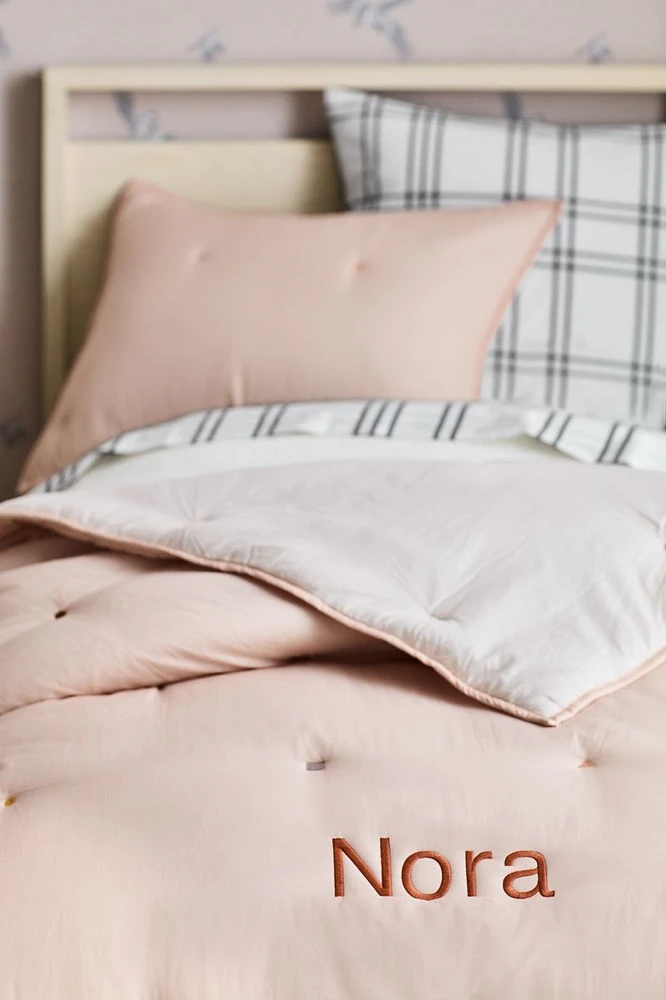 Pop Stitch Elegant Pink Organic Cotton Voile Kids Twin Comforter