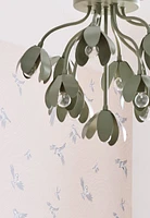 Bouquet Sage Green 22" Kids Flower Flush Mount Ceiling Light