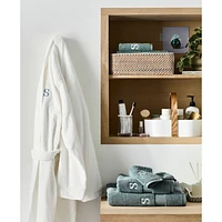 Organic Turkish Cotton Ocean Blue Bath Towels, Set of 6