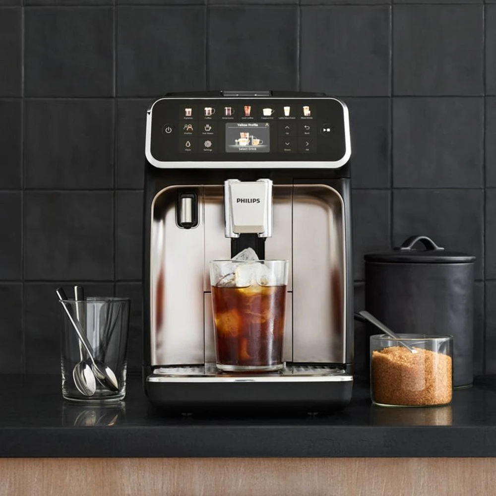Philips 4400 Series Fully-Automatic Espresso Machine with LatteGo + Iced Coffee