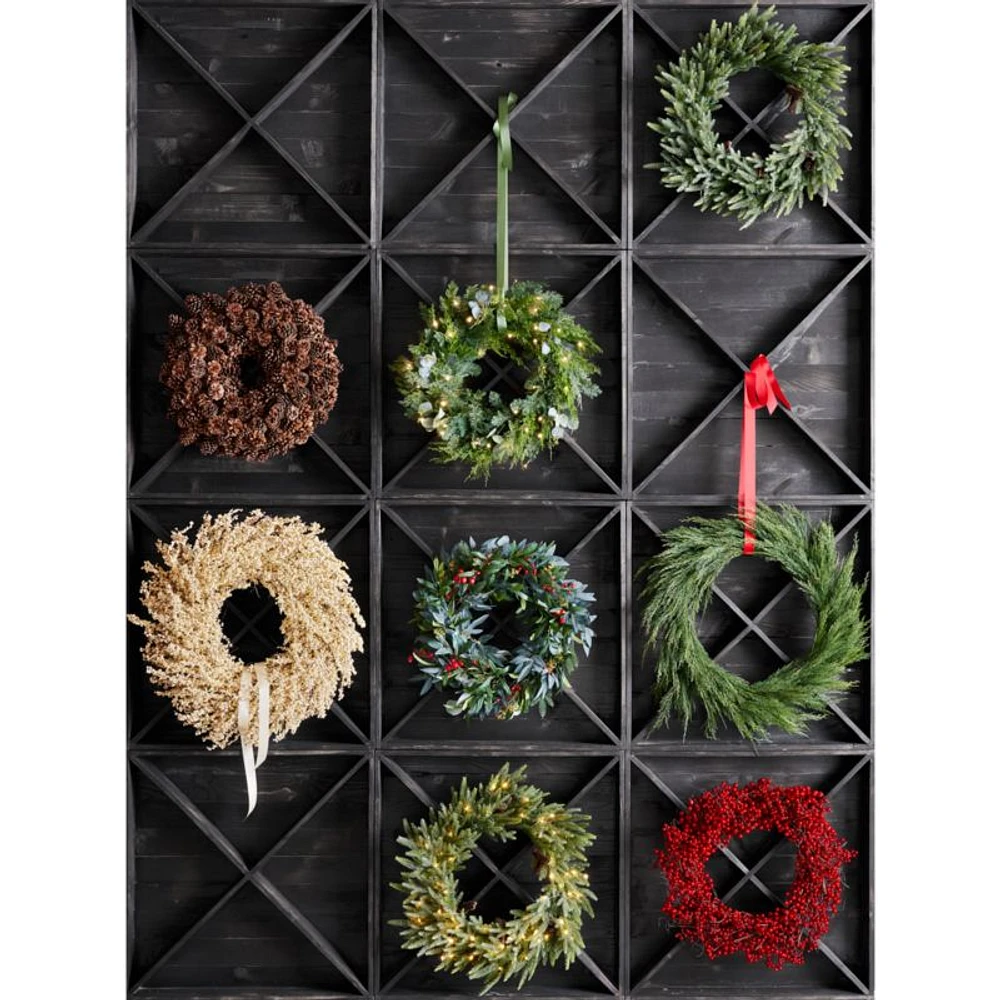 Faux Olive and Berry Wreath 26"
