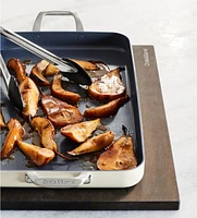 Crate & Barrel EvenCook Ceramic ™ Cream Nonstick Double Burner Griddle
