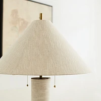 Remi Ivory Linen Mini Table Lamp 15"